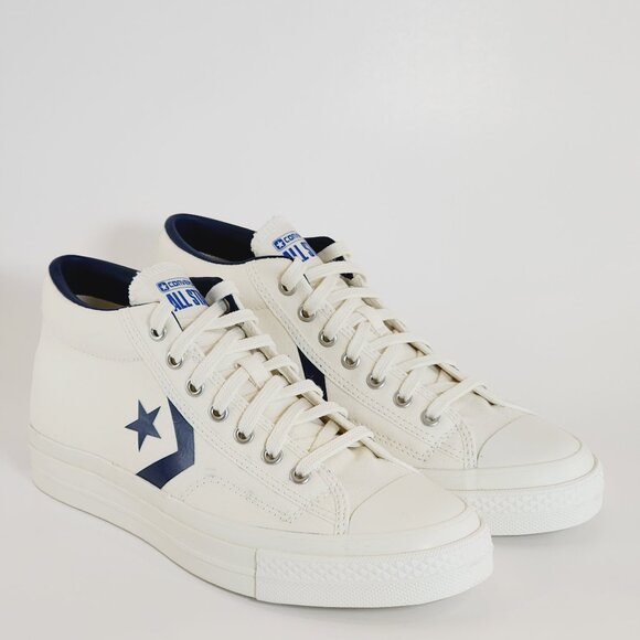 Converse Star Player 76 Hi Egret/Navy/Blue Unisex Sneakers A10407C NWT - Picture 1 of 6